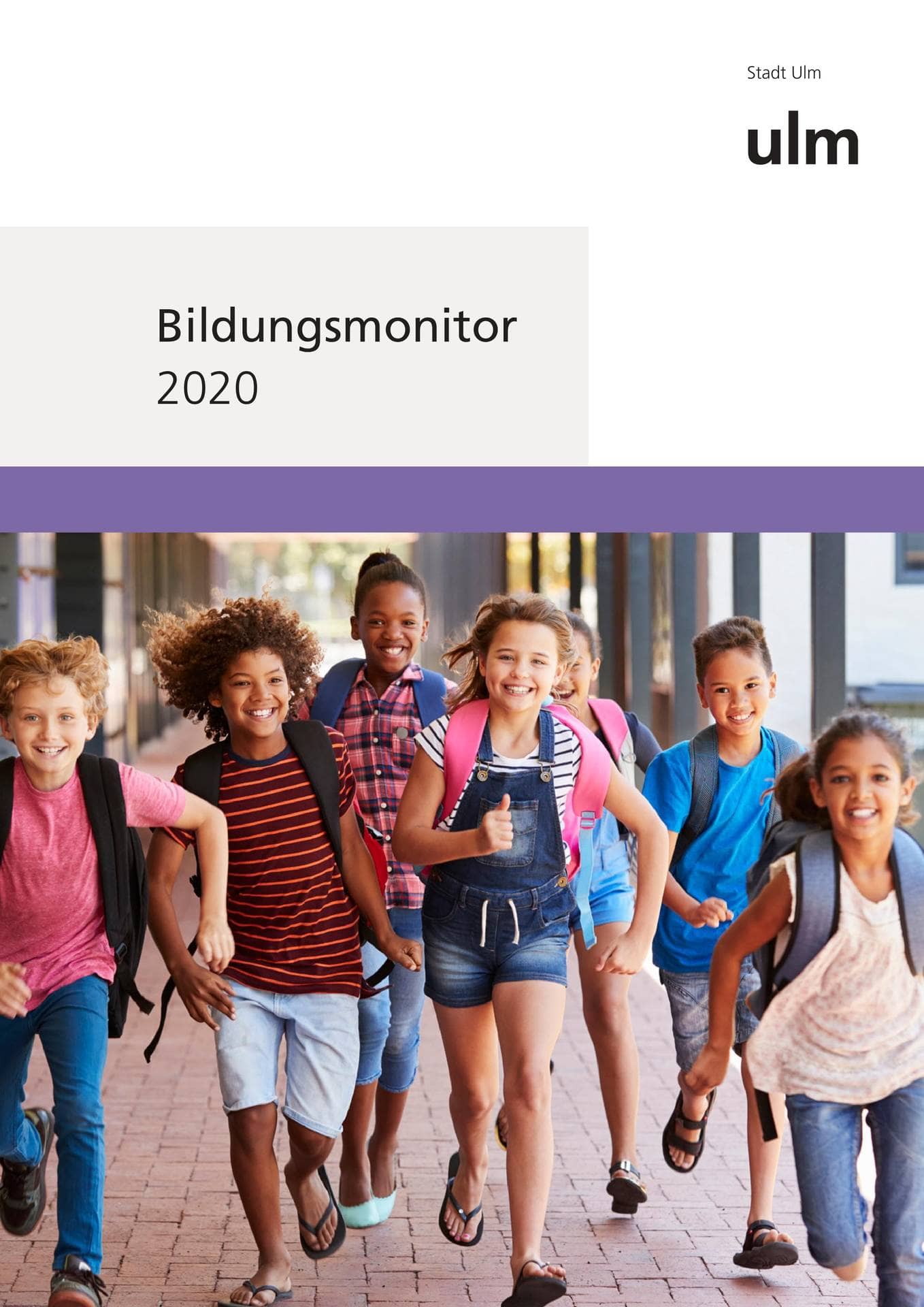 Titelbild Bildungsmonitor 2020 rennende Schulkinder