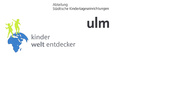 Logo kinder welt entdecker Kita Sudetenweg der Stadt Ulm