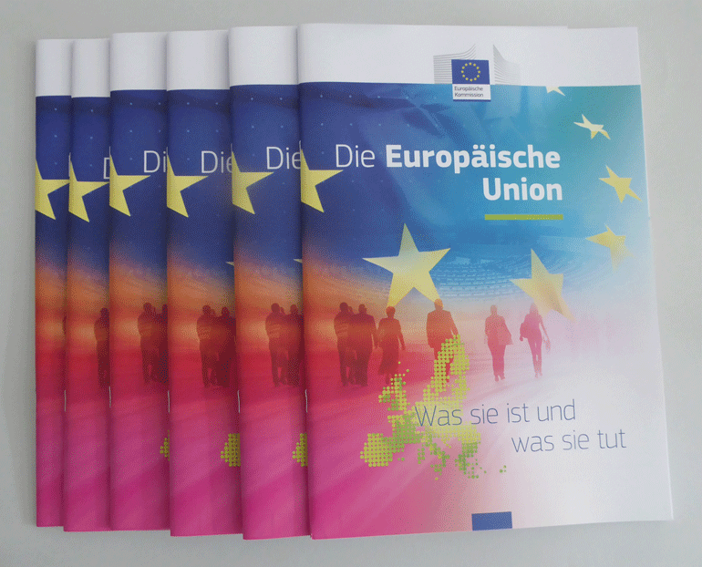 Die Broschüre "Die Europäische Union: Was sie ist und was sie tut"