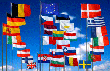 Die Flaggen der 28 EU-Mitgliedstaaten