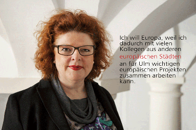 Dorothea Hemminger, Leiterin des Europabüros, mit ihrem Beitrag zu "Ich will Europa"