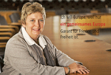 Birgit Schäfer-Oelmayer, Fraktionsvorsitzende der Grünen im Ulmer Stadtrat, mit ihrem Beitrag zu "Ich will Europa"