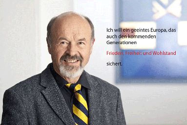 Dr. Bruno Waidmann, Fraktionsvorsitzender der FDP im Ulmer Gemeinderat, mit seinem Beitrag zu "Ich will Europa"
