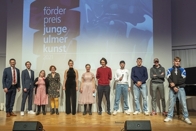 Alle Preisträgerinnen und Preisträger des Förderpreises Junge Ulmer Kunst 2021
