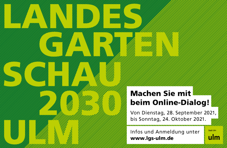 Info zum Online-Dialog im Rahmen der Landesgartenschau 2030 Ulm