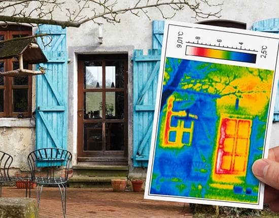 Thermoscan eines Hauses
