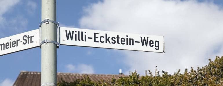 Straßenschuld Willy-Eckstein-Weg