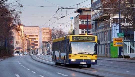 Bus in der Olgastraße