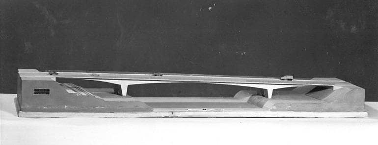 Modell der Adenauerbrücke 1955