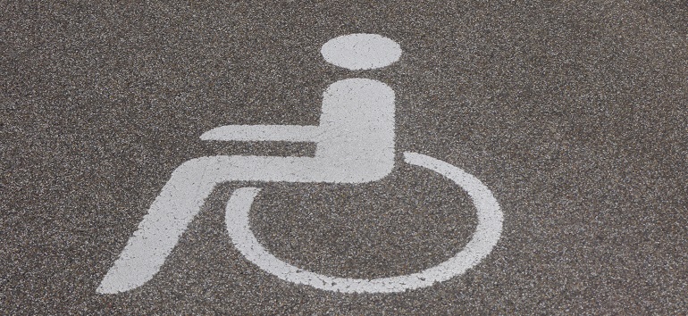 Markierung Behindertenparkplatz