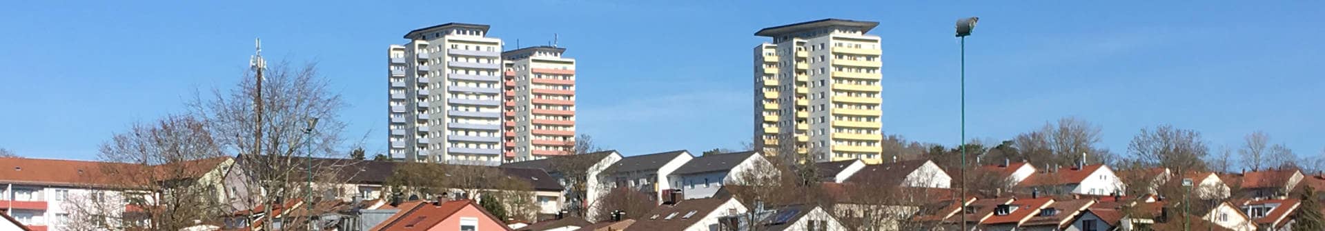 Hochhäuser am Burgnderweg am Alten Eseslberg