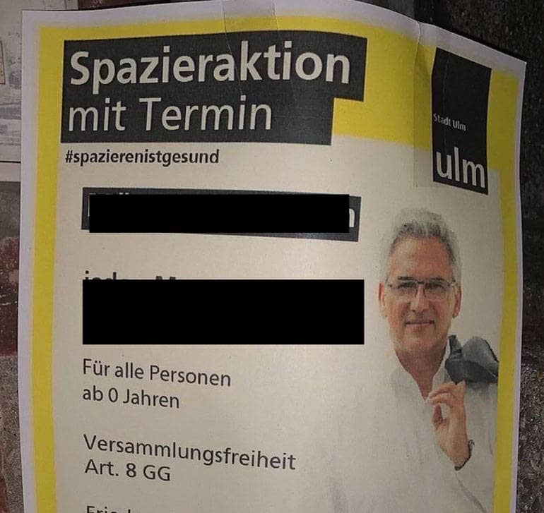 Ein Plakat auf dem Oberbürgermeister Gunter Czisch abgebildet ist