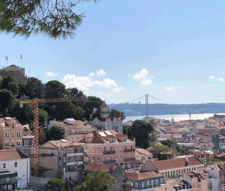 Panoramaansicht von Lissabon