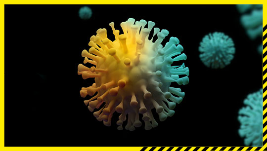 Plastische Darstellung eines Coronavirus'