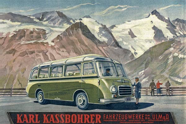 Postkartenbild eines Setra-Busses